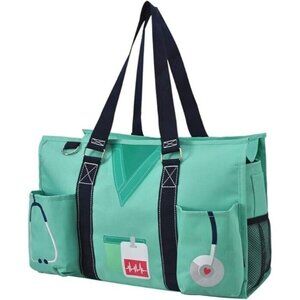 Ngil Canvas Tote Organizer Bag Nurse Mint